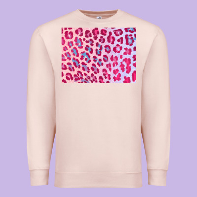 Leopard Background Pink Shimmer 3200x2400 Premium Sweatshirt Designed By Adodesignshop