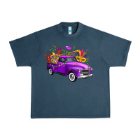 Midnight Navy Mardi Gras Truck King's Cake Urban Heavy Tee - FaDigitalArtStudio