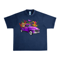Navy Mardi Gras Truck King's Cake Urban Heavy Tee - FaDigitalArtStudio