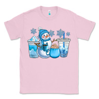 Bubblegum Pink winter snowman coffee cups Classic Tee - CowGirlArtShop