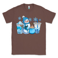 Chestnut winter snowman coffee cups Classic Tee - CowGirlArtShop