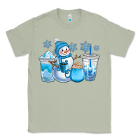 Matcha winter snowman coffee cups Classic Tee - CowGirlArtShop
