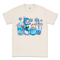 Natural winter snowman coffee cups Classic Tee - CowGirlArtShop