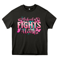 Asphalt Nobody fights alone Cancer Awareness Heavy Core Tee - HowdyJamesFarm