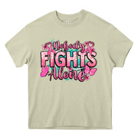 Mossy Nobody fights alone Cancer Awareness Heavy Core Tee - HowdyJamesFarm