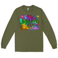 Army Green colorful leopard background Long Sleeve Tee - RanaPortraitStore