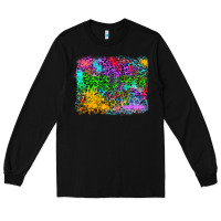 Black colorful leopard background Long Sleeve Tee - RanaPortraitStore