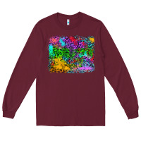 Burgundy colorful leopard background Long Sleeve Tee - RanaPortraitStore