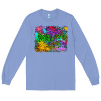 Colony Blue colorful leopard background Long Sleeve Tee - RanaPortraitStore
