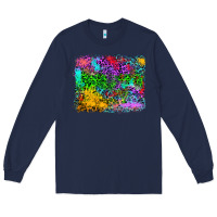 Navy colorful leopard background Long Sleeve Tee - RanaPortraitStore