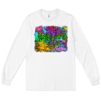 White colorful leopard background Long Sleeve Tee - RanaPortraitStore