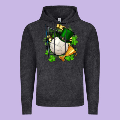 St.patrick's Day Volleyball Vintage Hoodie Designed By Fadigitalartstudio