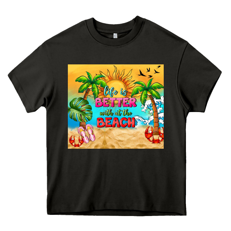 Life Is Better With At The Beach Heavy Core Tee by TumblerDesignByShophia | Teevron