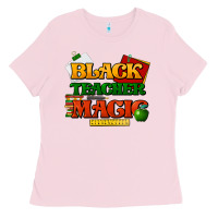 Bubblegum Pink Black Teacher magic Ladies Tee - HowdyJamesFarm