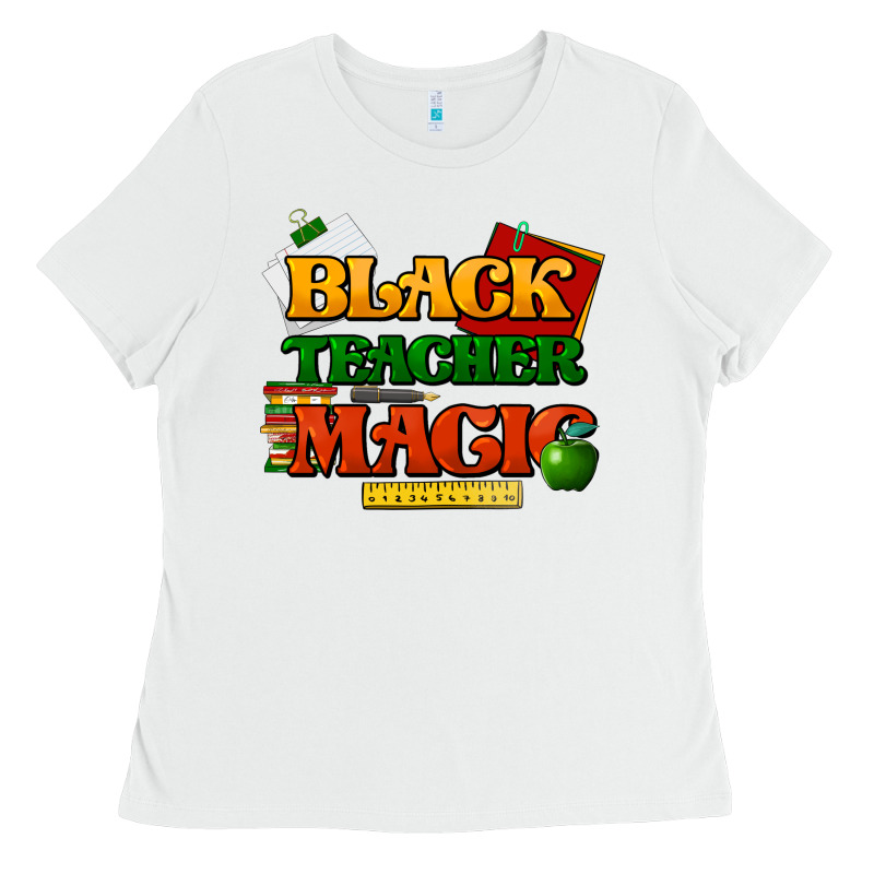 Black Teacher Magic Ladies Tee by HowdyJamesFarm | Teevron