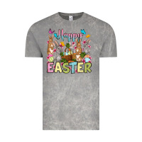Cloud Rock Happy Easter bunnys Vintage Tee - OliviaCreatesArt