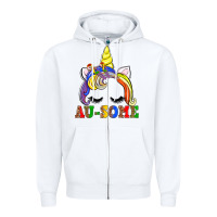 White autism au some  unicorn Zipper Hoodie - AdoDesignShop