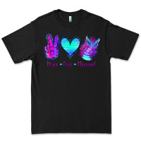 Black Peace Love Mermaid Premium Tee - Jasminsmagicworld