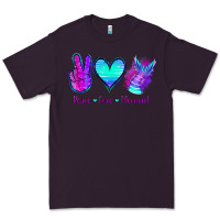 Plum Peace Love Mermaid Premium Tee - Jasminsmagicworld