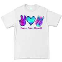 White Peace Love Mermaid Premium Tee - Jasminsmagicworld