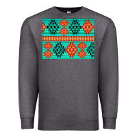 Charcoal Heather aztec pattern background 3200x2400 Premium Sweatshirt - AdoDesignShop