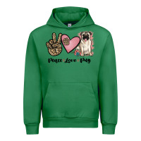 Emerald peace love pug Urban Hoodie - JahusDesignShop