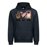 Navy peace love pug Urban Hoodie - JahusDesignShop