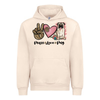 Sandshell peace love pug Urban Hoodie - JahusDesignShop