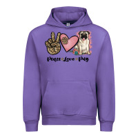 Tulip peace love pug Urban Hoodie - JahusDesignShop