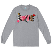 Heather Grey love valentine's day Long Sleeve Tee - FaDigitalArtStudio