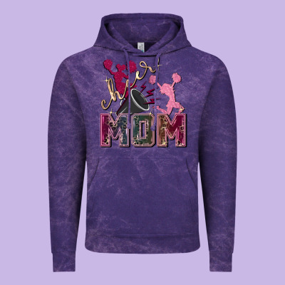 Cheer Mom Vintage Hoodie Designed By Fadigitalartstudio