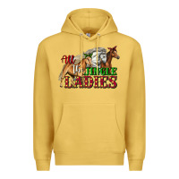 Antique Gold all the jingle ladies christmas horses Premium Hoodie - LillyAllenDesigns