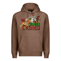 Chestnut all the jingle ladies christmas horses Premium Hoodie - LillyAllenDesigns