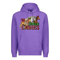 Purple all the jingle ladies christmas horses Premium Hoodie - LillyAllenDesigns