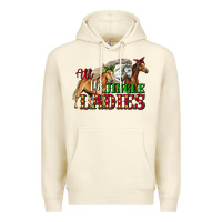 Sandshell all the jingle ladies christmas horses Premium Hoodie - LillyAllenDesigns