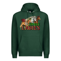 Sports Green all the jingle ladies christmas horses Premium Hoodie - LillyAllenDesigns