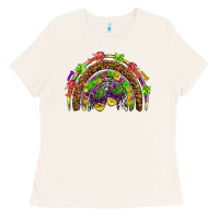 Bone Mardi Gras rainbow Ladies Tee - HowdyJamesFarm