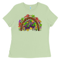 Matcha Mardi Gras rainbow Ladies Tee - HowdyJamesFarm