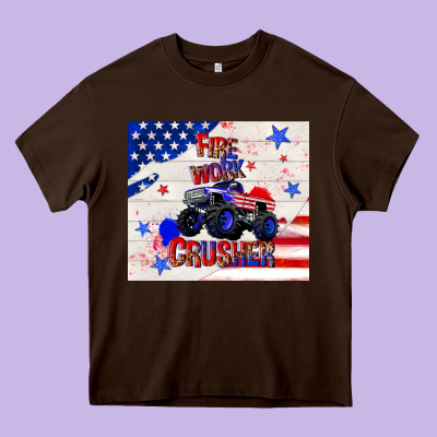 Firework Crusher 4th Of July Heavy Core Tee Designed By Tumblerdesignbyshophia