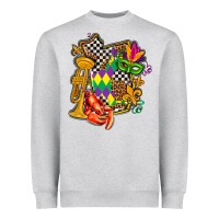 Heather Grey mississippi map mardi gras Heavyweight Sweatshirt - AdoDesignShop