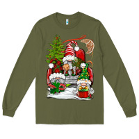 Army Green christmas gnome truck Long Sleeve Tee - BundleAndBundleShop