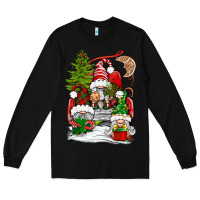 Black christmas gnome truck Long Sleeve Tee - BundleAndBundleShop