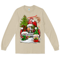 Mushroom christmas gnome truck Long Sleeve Tee - BundleAndBundleShop