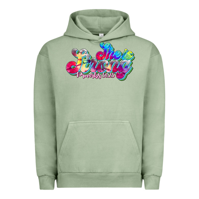 She Is Strong Proverbs 31:25 Urban Hoodie by JahusDesignShop | Teevron