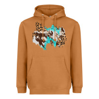 Meerkat cowhide leopard turquoise patch Heavyweight Hoodie - AdoDesignShop