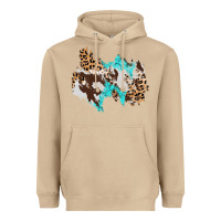 Mushroom cowhide leopard turquoise patch Heavyweight Hoodie - AdoDesignShop