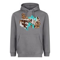 Storm cowhide leopard turquoise patch Heavyweight Hoodie - AdoDesignShop