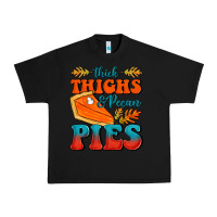 Black Thick Thighs&Pecan Pies Urban Heavy Tee - FaDigitalArtStudio