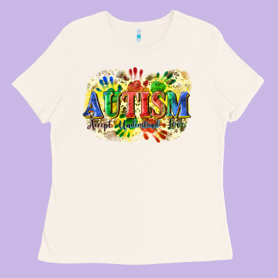 Autism Accept Understand Love Ladies Tee Designed By Cowgirlartshop