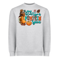 Heather Grey my blood type is pumpkin spice Heavyweight Sweatshirt - AdoDesignShop